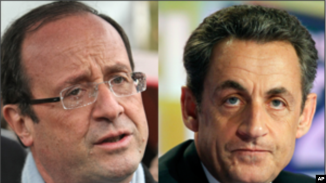 Francois Hollande and Nicolas Sarkozy