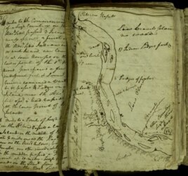 William Clark's "elkskin journal" that he used to record notes during the Lewis and Clark expedition from Sept. 11, 1805 to Dec. 31, 1805. (AP Photo/Charles Rex Arbogast)