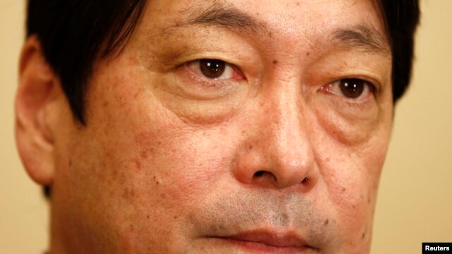 Japan's Defense Minister Itsunori Onodera during an interview with Reuters in Tokyo February 14, 2013.