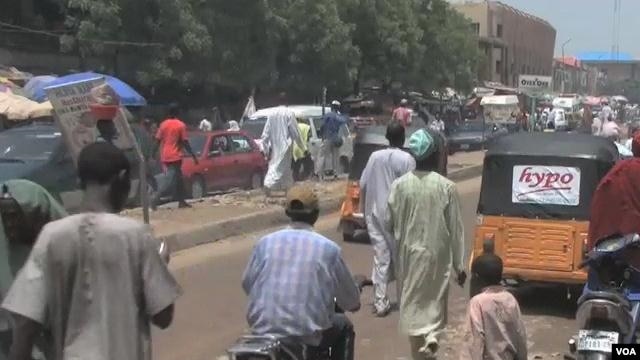 Hoton cikin birnin Kano kennan. 