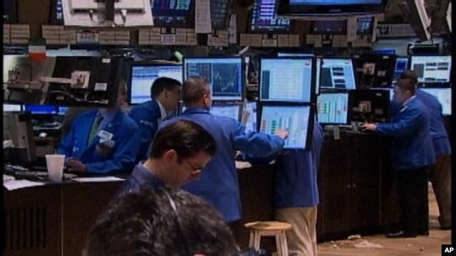 The trading floor at the New York Stock Exchange, one of the world's largest.