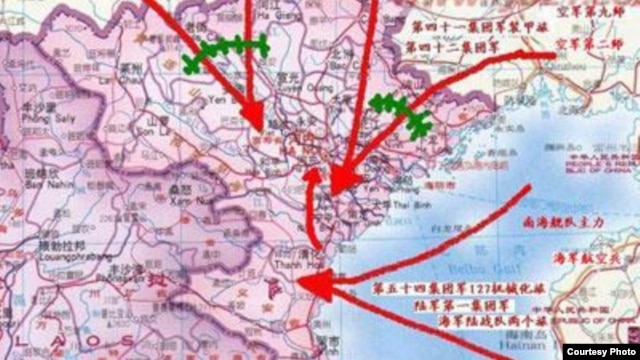 Trung Quốc gần đây đã xây dựng kịch bản tấn công Việt Nam.