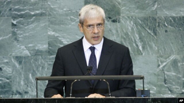 Boris Tadic, President of the Republic of Serbia, addresses the general debate of the 65th session of the United Nations General Assembly in New York, 25 Sep 2010