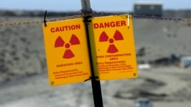 A sign warns of radiation on the Hanford Nuclear Reservation near Richland, Washington. (file photo)  