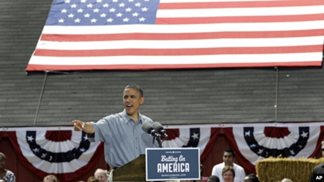 President Barack Obama speaks at the Wolcott House Museum in Maumee, Ohio, July 5, 2012. 