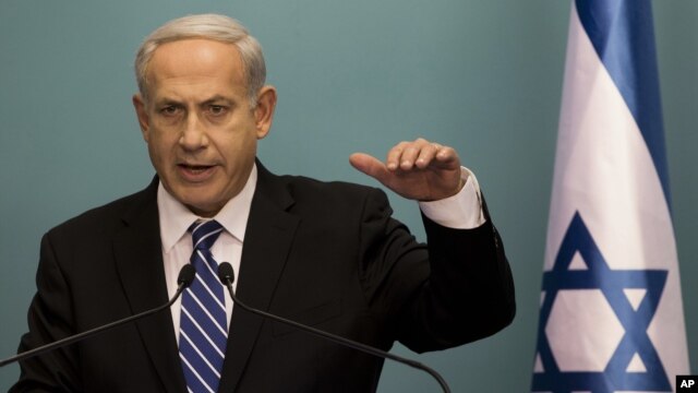 Israeli Prime Minister Benjamin Netanyahu speaks during press conference Oct. 9, 2012