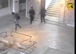 In this frame made from CCTV and released by the Tunisian government, two gunmen and third unidentified man can be seen inside the Bardo museum in Tunis, March 18, 2015.