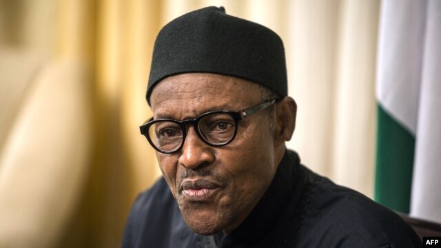 FILE - Nigerian president Muhammadu Buhari during the 25th African Summit in in Johannesburg, South Africa, June 14, 2015.