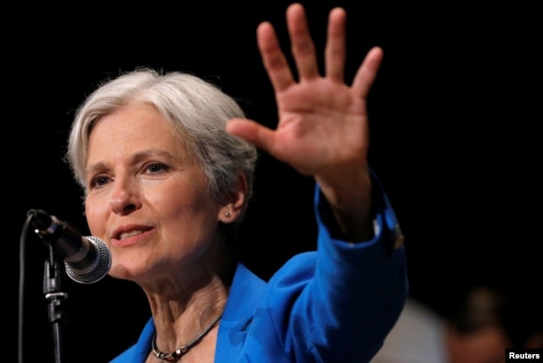 Green Party presidential candidate Jill Stein speaks at a campaign rally in Chicago, Illinois, Sept. 8, 2016.