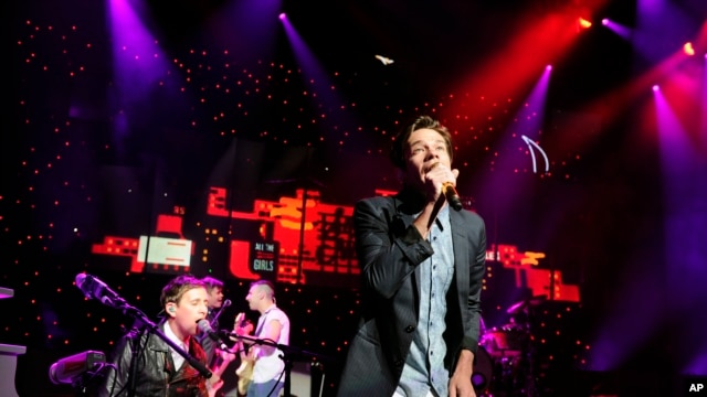 Nate Ruess of the band fun. performs at Radio City Music Hall on Feb. 2, 2013 in New York City.