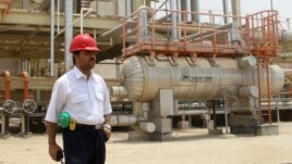 An Iranian worker at the South Pars gas field in the southern Iranian port town of Asaluyeh.