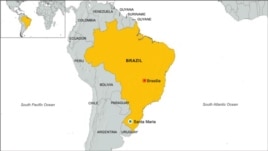 Map: Santa Maria, Brazil