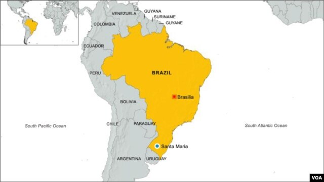 Map: Santa Maria, Brazil