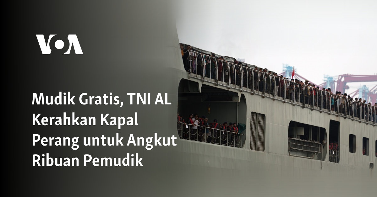 Mudik Gratis TNI AL Kerahkan Kapal Perang Untuk Angkut Ribuan Pemudik