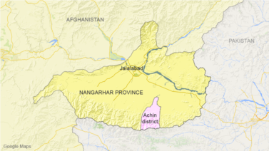 Bản đồ huyện Achin, tỉnh Nangarhar.