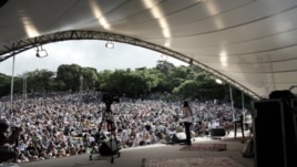 Meister performs at Kirstenbosch, South Africa (Courtesy Natasha Meister)