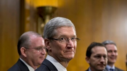 Apple rahbari Tim Kuk Senatdagi tinglovda, 21-may, 2013-yil