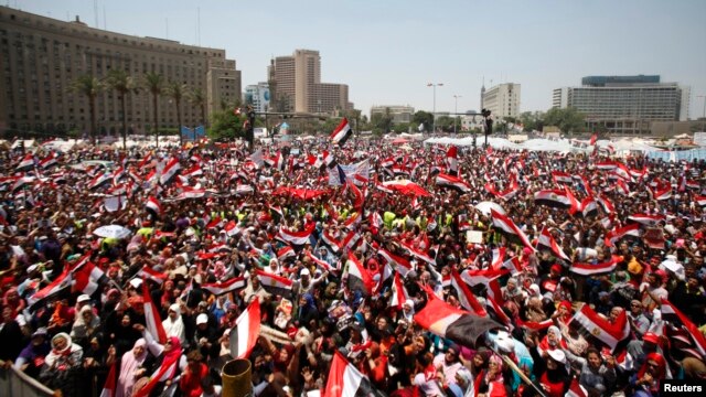 Biểu tình phản đối Tổng thống Ai Cập Mohamed Morsi tại Quảng trường Tahrir ở Cairo, ngày 30/6/2013.