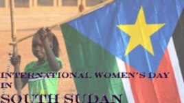 A girl carries the flag of South Sudan. (AP)