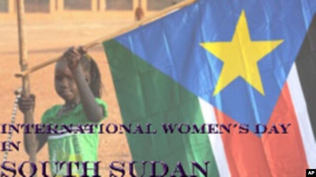 A girl carries the flag of South Sudan. (AP)