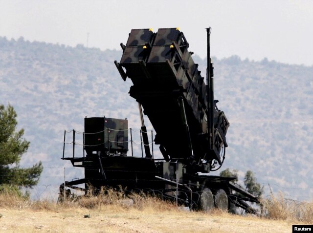 A Patriot missile battery, August 12, 2004.