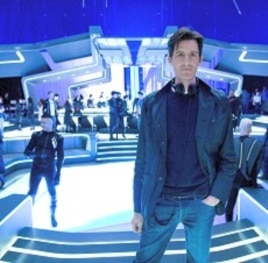 Joseph Kosinski on the set of TRON LEGACY