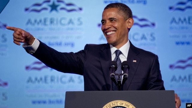 El presidente Barack Obama habla durante la conferencia legislativa de un sindicato de la construcción, en Washington.