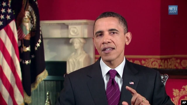 US President Barack Obama delivers his weekly address, 22 Jan 2011