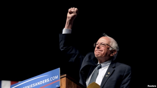 Ứng viên tổng thống của đảng Dân chủ Bernie Sanders vận động tại Laramie, Wyoming, ngày 5/4/2016.