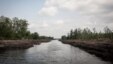 FILE - This picture taken on June 8, 2016 shows a waterway in the Niger Delta.  The oil rich Delta region in Nigeria has seen the rise of a new militant group that has vowed to cripple the economy, due to the actions of the Delta Avengers Nigeria’s oil pr