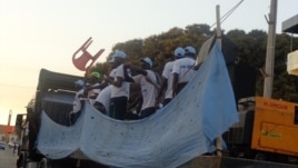 Guiné-Bissau, Jovens apoiam os seus candidatos às eleições de 13 de Abril, cidade de Bissau, Abril 2014