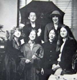 Elena Kagan, (center in robe carrying gavel) in 1977, as president of her high school.