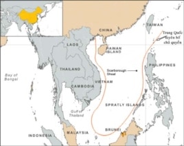 Việt Nam, Philippines, Brunei và Malaysia đều nhận chủ quyền trong vùng Biển Ðông. Trung Quốc và Ðài Loan đòi chủ quyền gần như toàn bộ vùng biển.