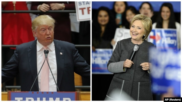 Ứng cử viên tổng thống của đảng Dân chủ Hillary Clinton và ứng cử viên tổng thống của đảng Cộng hòa Donald Trump.