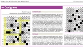Crucigrama publicado por el periódico venezolano Últimas Noticias, en el que supuestamente se planea un atentado contra el hermano del presidente Hugo Chávez.