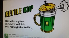 Bianca Polizzi's kettle cup model will make it easy for people to drink tea and coffee. (Photo: Bianca Twitter)