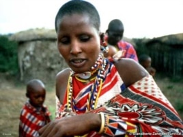 A Maasai woman in her traditional village in northern Tanzania, where the indigenous people are locked in a battle to maintain their culture