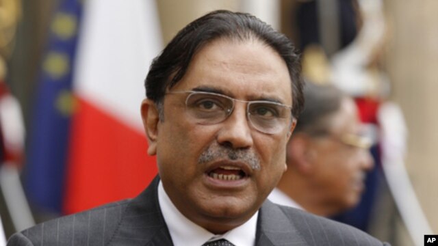 Pakistan President Asif Ali Zardari at the Elysee Palace, Paris, August 2010.