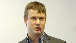 Leonid Razvozzhayev speaks at an undisclosed location in this undated photo provided by Associated Press Television News.