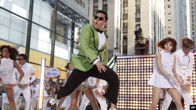 South Korean rapper Psy performs his massive K-pop hit 'Gangnam Style' live on NBC's 'Today' show in New York.