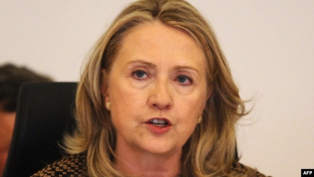 US Secretary of State Hillary Clinton talks during the Global Counterterrorism Forum Ministeral Level Plenary and 2nd Coordinating Committee Meeting held at the Conrad Hotel in Istanbul on June 7, 2012.