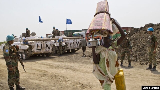 United Nations troops protect civilians in Jonglei state, where David Yau Yau's rebels have refused to accept an amnesty offer from President Salva Kiir. 