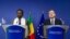 European Commission President Jose Manuel Barroso, right, and Mali's President Dioncounda Traore address the media after a meeting at the European Commission headquarters in Brussels, Belgium, May 14, 2013.