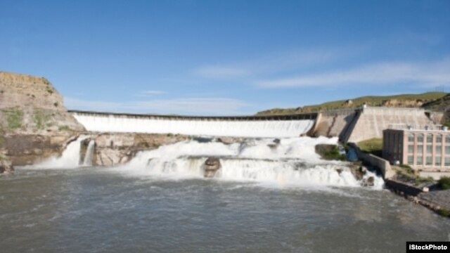 Many dams help control the flow of the Missouri River. This one is in Montana.