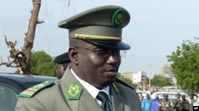 A picture taken on August 3, 2010 shows Niger's number two junta leader Colonel Abdoulaye Baide during ceremonies for the 50th anniversary of the country's independence in Niamey. Abdoulaye Badie, is under arrest at military headquarters in Niamey, a mili