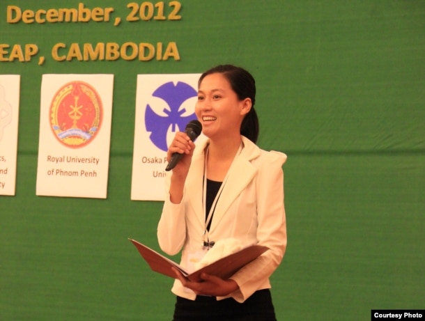 Sok Sikieng, a woman working in empowering women in technology and a Technovation Ambassador in Cambodia. (Courtesy Photo)