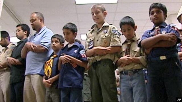 Joint meeting of Boy and Girl Scouts in Sterling, Virginia