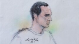 Bức phác họa bị can Jared Lee Loughner tại một phiên tòa