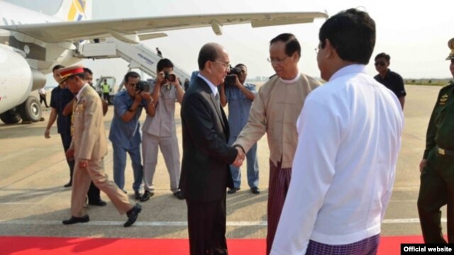 ျမန္မာသမၼတ ဦးသိန္းစိန္ ဥေရာပႏုိင္ငံေတြခရီး စတင္ထြက္ခြာ (ဓာတ္ပံု - သမၼတ႐ံုး၀ပ္ဆုိဒ္)