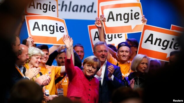 Bà Merkel kêu gọi cử tri ủng hộ bà thật đông để dẫn đến một nước Đức mạnh hơn, được kính nể khắp châu Âu